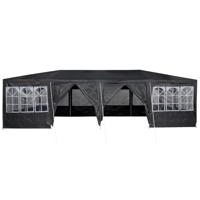 Feesttent met 12 zijwanden Antraciet 8x4 m PE - thumbnail