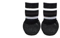Trixie hondensokken anti-slip met rubberlaag rondom zwart - thumbnail