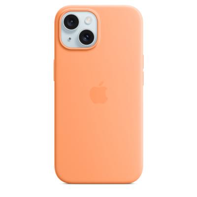 Apple Silicone MagSafe Hoesje iPhone 15 Orange Sorbet