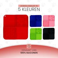 Eat Slow Live Longer Lick Mat Dimensions Rectangle Red - thumbnail