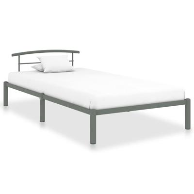 Bedframe metaal grijs 90x200 cm