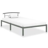 Bedframe metaal grijs 90x200 cm - thumbnail