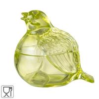 J-Line pot met deksel duif glas groen 14 cm | 12 stuks - thumbnail