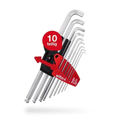 Wiha Inbus Haakse schroevendraaierset 1.5 mm, 2 mm, 2.5 mm, 3 mm, 4 mm, 5 mm, 6 mm, 8 mm, 10 mm 9-delig - thumbnail