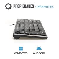 Toetsenbord iggual Teclado USB compacto TKL Slim TKL-USB negro Zwart - thumbnail