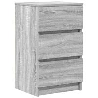 Nachtkastjes met 3 lades 2 st 39x35x65 cm grijs Sonoma - thumbnail