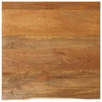 Tafelblad met natuurlijke rand 80x80x2,5 cm massief mangohout - thumbnail