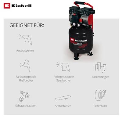 Einhell TE-AC 24 Silent - Compressor | 750W | 8 bar - 4020610 4020610 - thumbnail