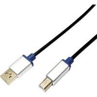 LogiLink BUAB220 USB-kabel USB 2.0 USB-A stekker, USB-B stekker 2.00 m Zwart - thumbnail