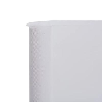 Windscherm 6-panelen 800x80 cm stof wit