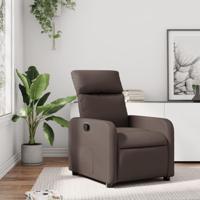 Fauteuil verstelbaar kunstleer bruin - thumbnail