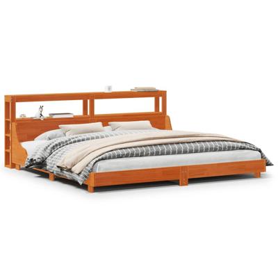 Bedframe zonder matras massief grenenhout wasbruin 180x200 cm Bedframe zonder matras massief grenenhout wasbruin 180x200 cm