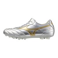 Mizuno Morelia II Pro Gras Voetbalschoenen (FG) Zilver Goud - thumbnail