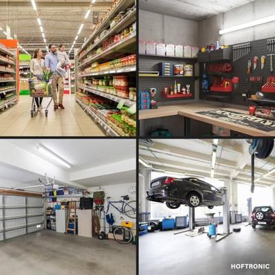 Set van 2 Q-Series LED TL Armaturen 150cm - 48 Watt 5760 Lumen vervangt 192 Watt - 120lm/W - 6500K daglicht wit licht - Gereedschapsloos Koppelbaar - IK08 - IP65 Waterdicht - Tri-proof plafondverlichting