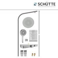 SAMOA RAIN douchesysteem met thermostatisch planchet, chroom-licht grijs wellness hoofddouche met antikalk nozzles, Ø ca. 26 cm handdouche, 3 functies met antikalk nozzles, Ø 13 cm handdouche m - thumbnail