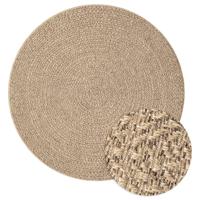 VidaXL Vloerkleed zizur binnen en buiten 90 cm jute look - thumbnail