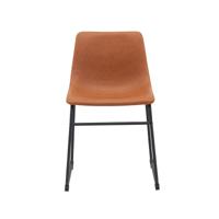 LABEL51 Eetkamerstoel 'Risto' Lederlook, kleur Cognac - thumbnail