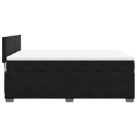 Boxspring met matras fluweel zwart 160x200 cm - thumbnail