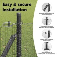 VidaXL Afrasteringspaal grijs 10 x 0,8 m (16 x 16 mm gaas) - thumbnail