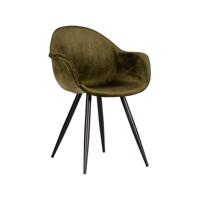 LABEL51 Eetkamerstoel 'Forli', Velvet, kleur Groen - thumbnail