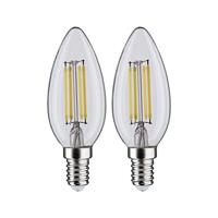 Paulmann 70453 LED-lamp Energielabel F (A - G) E14 Kaars 4.8 W Neutraalwit (Ø x h) 35 mm x 98 mm 2 stuk(s) - thumbnail