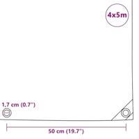Dekzeil 650 g/m 4x5 m wit - thumbnail