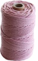 Macramétouw twine thick van 70 m, lichtroze - thumbnail