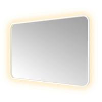 Spiegel Hotbath &MORE 80x120 cm LED-Verlichting Spiegelverwarming Rechthoek Afgerond Mat Wit - thumbnail