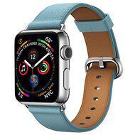 Classic lederen bandje - Licht blauw - Geschikt voor Apple Watch 44mm / 45mm / 46mm / 49mm