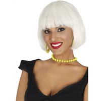Glow in Dark Bobline pruik - thumbnail