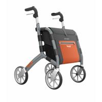 Rollator Let's Shop (6,9 kg) | TrustCare | Grote tas | Weggewerkte remkabels | Design | Grijs | TCLS102 - thumbnail