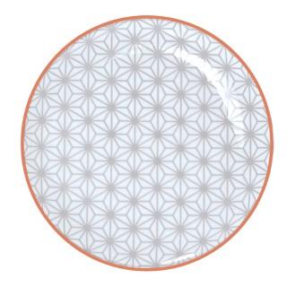 Gebaksbord - Tokyo Design Studio - Star Wave - Grijs/Rood - 16x2cm