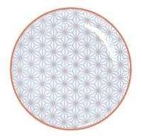 Gebaksbord - Tokyo Design Studio - Star Wave - Grijs/Rood - 16x2cm - thumbnail