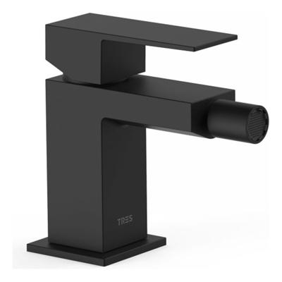 Bidetmengkraan Tres Cuadro Exclusive met Hendel Korte Uitloop 10 cm Mat Zwart