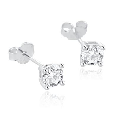 Elenza .925 Zilveren Studs met Zirconia - 4mm