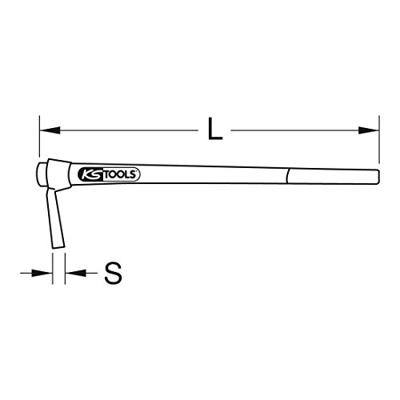 KS Tools 9639605 Hakbijl 950 mm 1670 Gewicht (kop) 730 g
