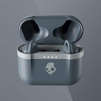 Skullcandy Indy Evo: een Bluetooth-koptelefoon met microfoon, True Wireless, een zweet, water- en stofbestendig ontwerp en een accuduur van 30 uur – Grijs