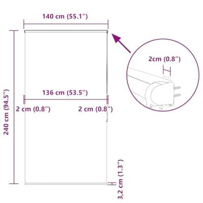 Doucherolgordijn met cassette 140x240 cm stofbreedte 136 cm Doucherolgordijn met cassette 140x240 cm stofbreedte 136 cm