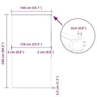 Doucherolgordijn met cassette 140x240 cm stofbreedte 136 cm - thumbnail