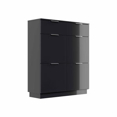 Schoenenkast Moon Hoogglans Grafiet 114 cm Schoenenkast Moon Hoogglans Grafiet 114 cm