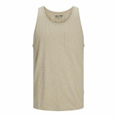 Tank Top Heren Jack & Jones Jortampa Slub Beige - Maat: M
