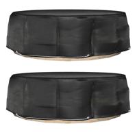 Tuinmeubelhoezen voor loungebed 2 st 10 oogjes rond Ø236x67 cm - thumbnail