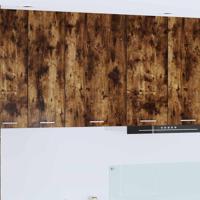 Hangkast Riga Gerookte Eik en Wit 50 x 31 x 80 cm Bewerkt hout - thumbnail