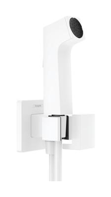 Hansgrohe bidethanddouche 1jet E EcoSmart voor koud water met douchehouder en doucheslang 125 cm, mat wit