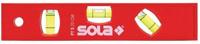 Sola Kunststof waterpas PT5/20, 20cm 3 libellen hobby rood - 01430201 - 01430201 - thumbnail