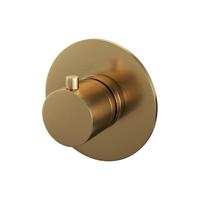 Inbouwthermostaat Brauer Gold Edition met Ronde knop en Rozet Geborsteld Goud Brauer - thumbnail