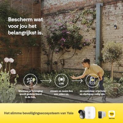 Nemef Yale SV-OC-1A-W | Eagle | Yale Slimme Buitencamera | (6500mAh) | Wit | 1080p (2MP) - A000460921