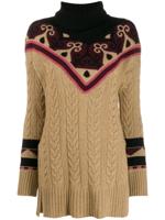 Etro rollneck cable knit sweater - NEUTRALS - thumbnail