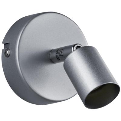 LED Wandspot GU10 - Modern Rond Design - Mat Titaan Aluminium