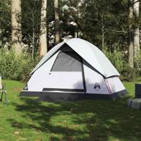 VidaXL Koepeltent 2-persoons waterdicht verduisterend stof wit - thumbnail